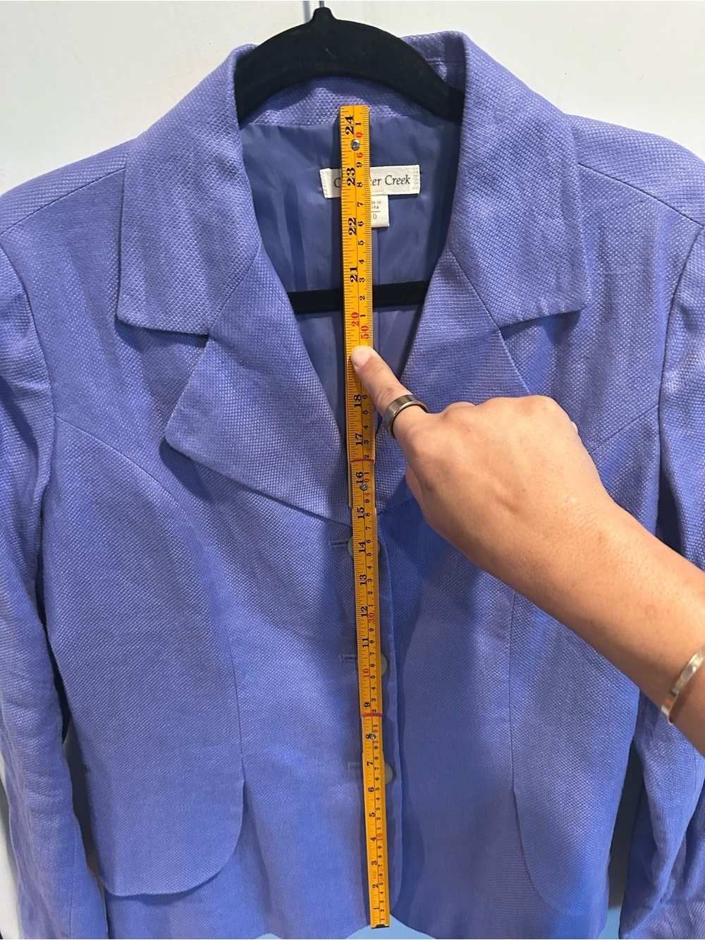 Coldwater Creek Lavender Linen Blazer Jacket - Picture 7 of 8